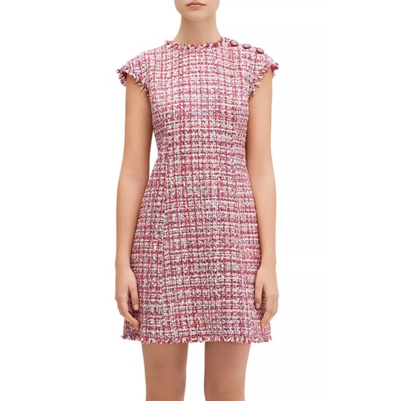 kate spade Dresses & Skirts - Kate Spade || Textured Tweed Dress in Wisteria Garden Fit Flare Mini Pink 8